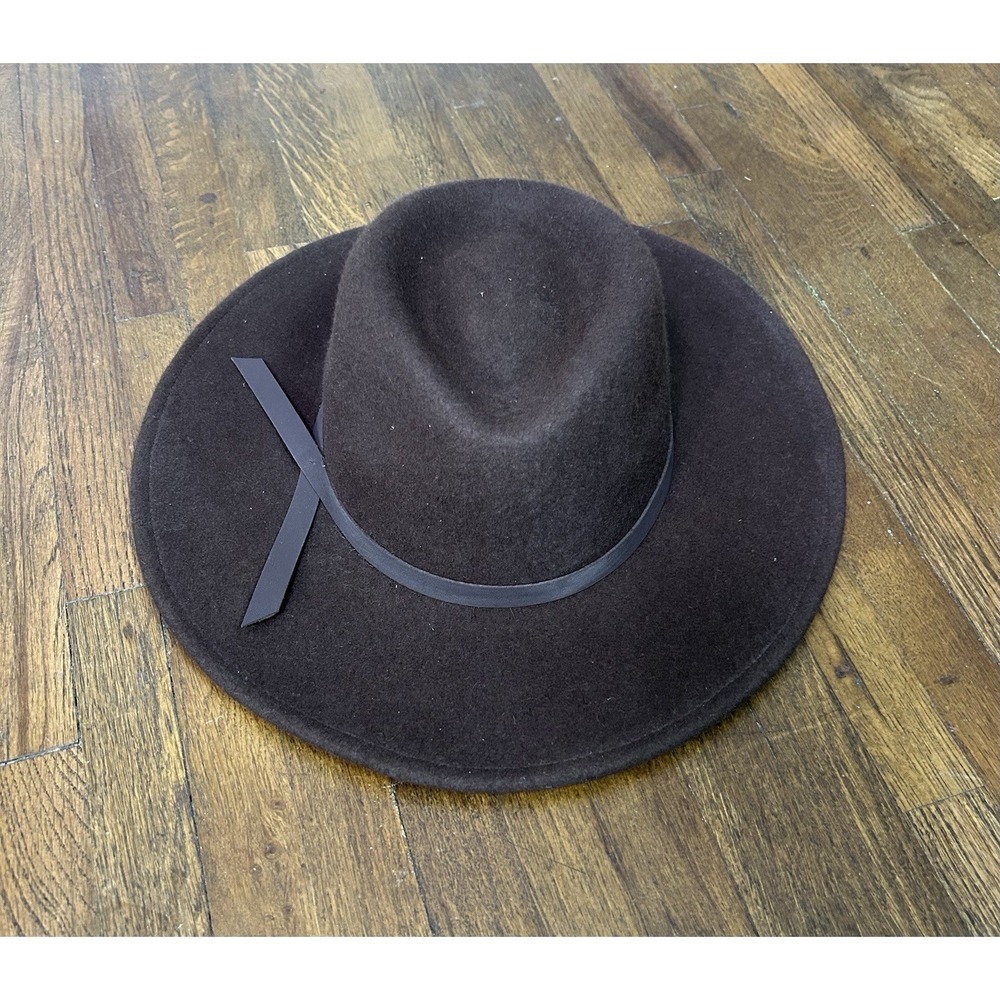 Universal Threads Wool Fall Hat Brown Fedora Satin Strap Fall Autumn
